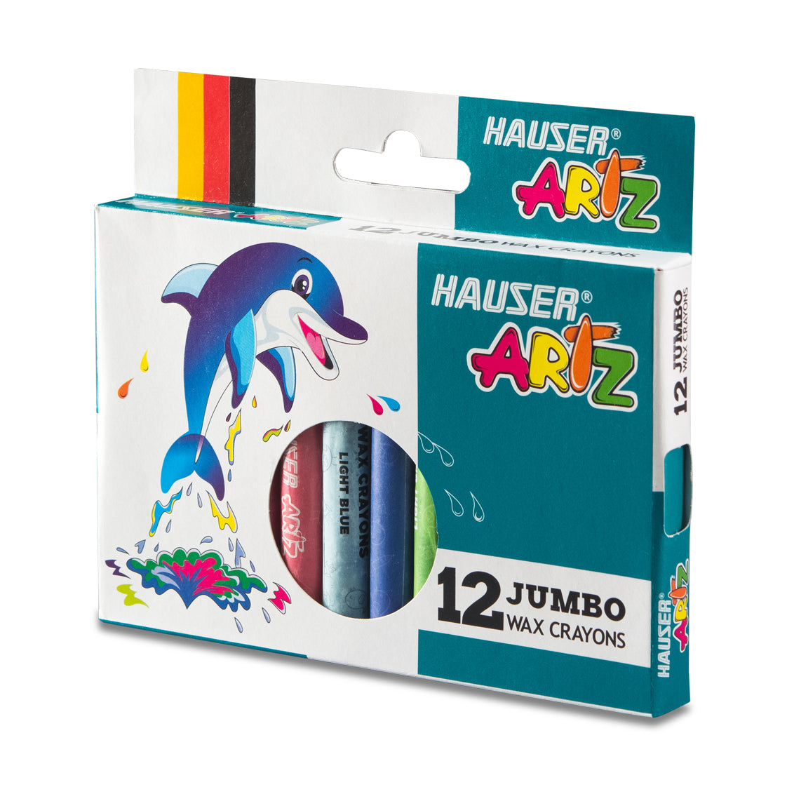 Hauser Artz JUMBO WAX CRAYONS - 12 Shades