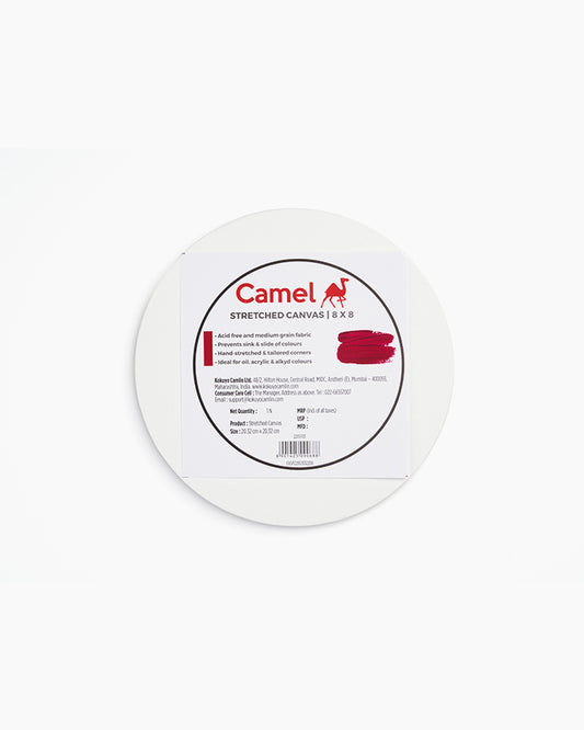 Camlin Circle Canvas Board 8"x 8" (Pack of 1)