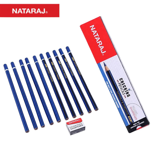 Nataraj CHECKING BLUE Pencil (Pack of 10)