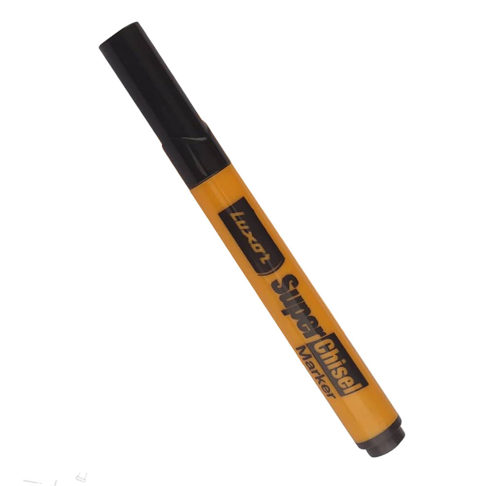 Luxor SUPER CHISEL Marker- Blue/ Black/ Red/ Green (Pack of 5)
