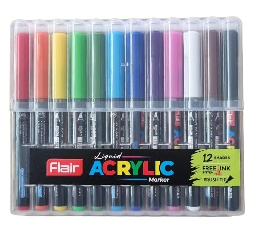 Flair Liquid Acrylic Marker -12 Shades