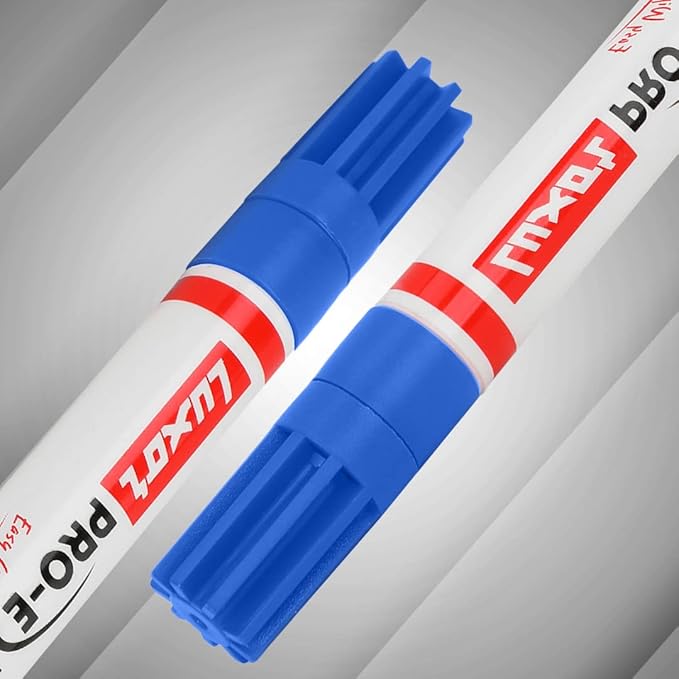 Luxor PRO-E WHITE BOARD Marker- Blue/ Black/ Red/ Green (Pack of 2)