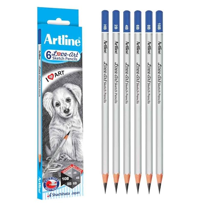 Artline LOVE-ART SKETCH Pencil (Set of 6)
