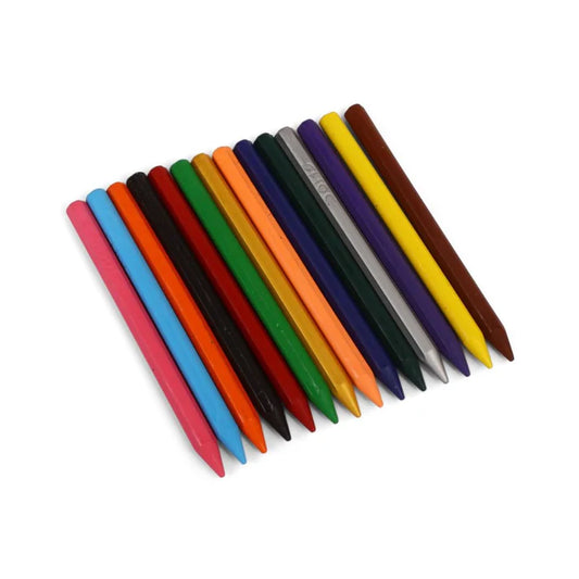 Doms PLASTIC CRAYONS 14 Shades Tin Pack