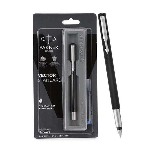 Parker VECTOR STANDARD FOUNTAIN PEN WITH CHROME TRIM