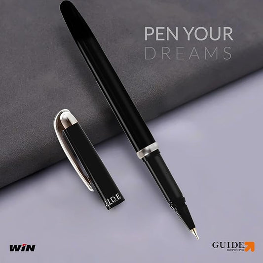 Win GUIDE Ball Point Pen- Black (Pack of 5)
