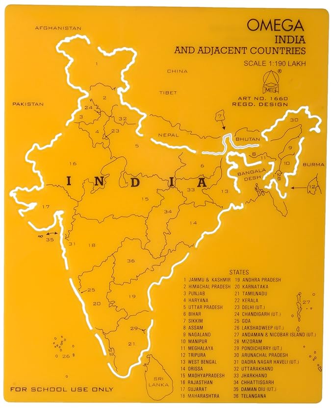 Omega India Map Stencil