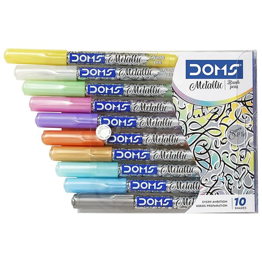 Doms METALLIC Brush Pen (10 Shades)