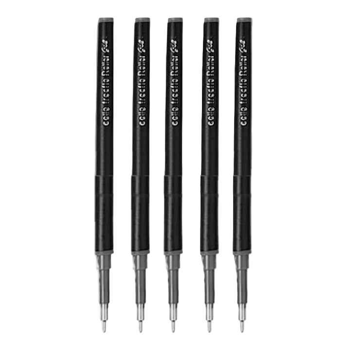 Cello FREEFLO GEL INK Roller Pen Refill- Black (10 Pcs)