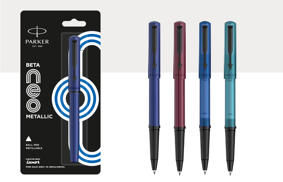 PARKER BETA NEO METALLIC BALL PEN WITH COATED CLIP