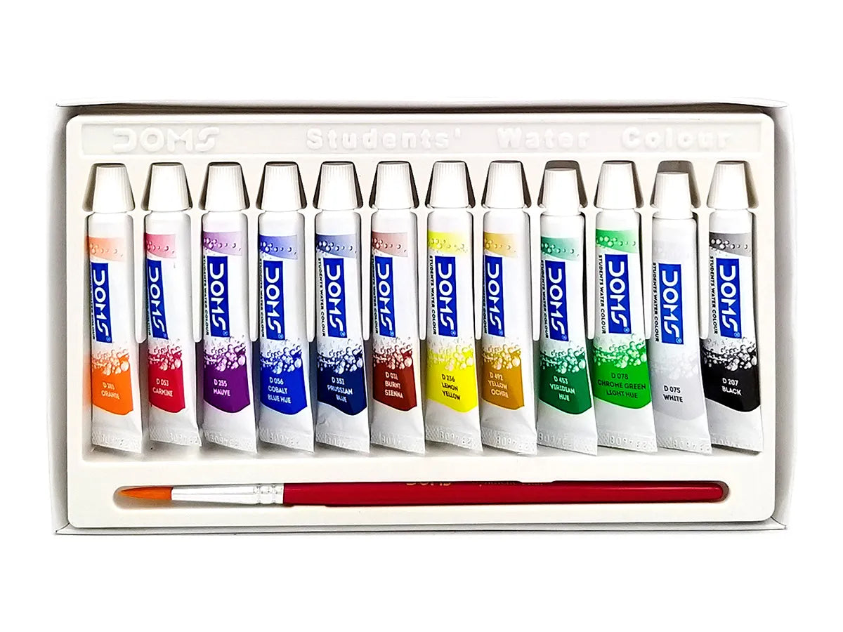 Doms WATER COLOUR Tube 12 Shades