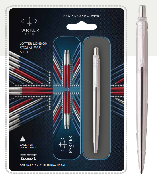 Parker JOTTER LONDON STAINLESS STEEL Ball Pen with Chrome Trim