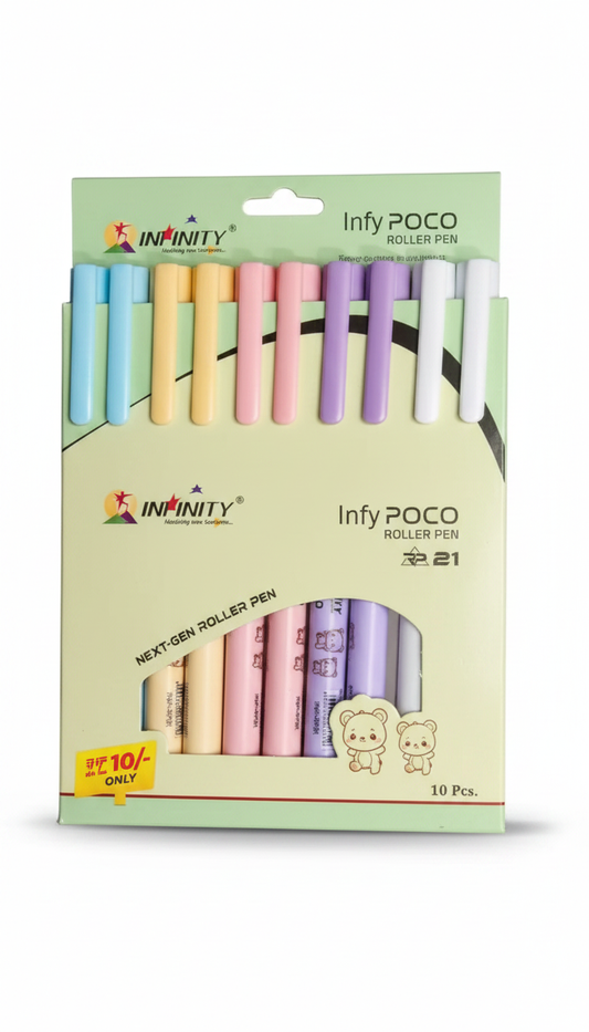 Infinity ROLLER Pen- Green (Pack of 5)