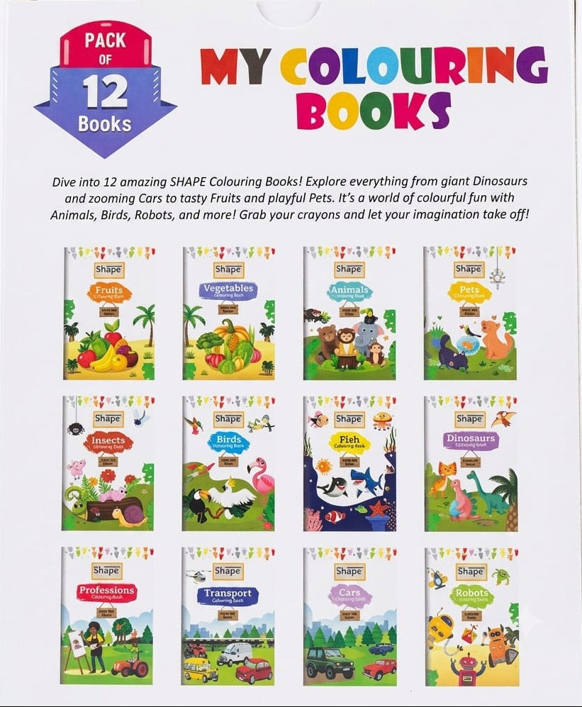 Shape My Colouring Books (12 Books)