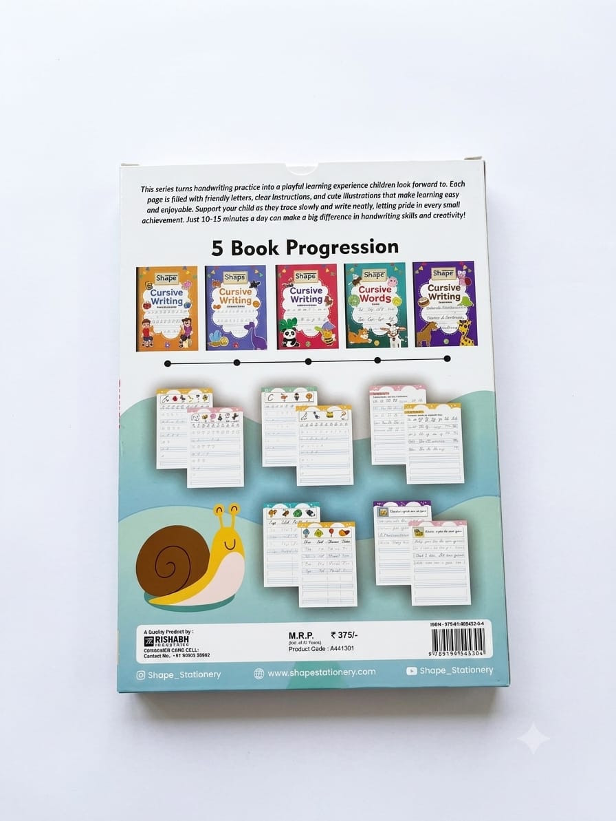 Shape Cursive Writing Books Set (5 Book Progression)