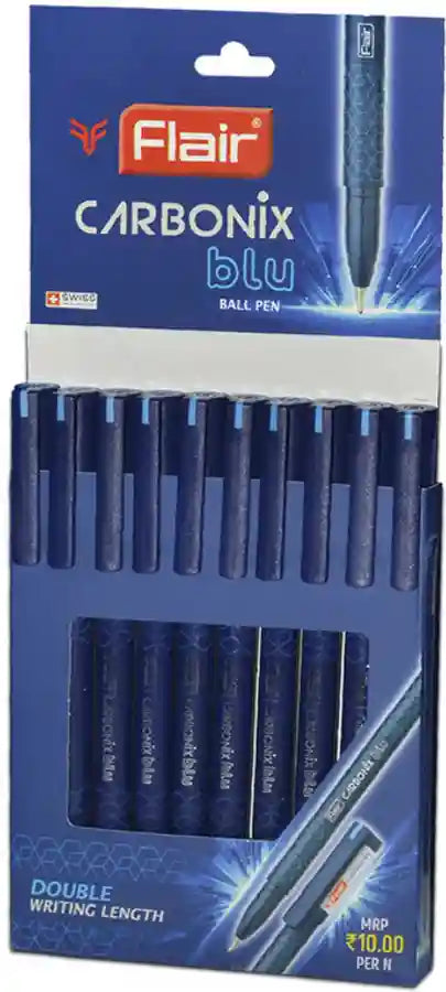 Flair CARBONIX Blu Ball Pen (Pack of 10)