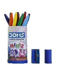 Doms MINIZ Plastic Crayons (12 Shades)