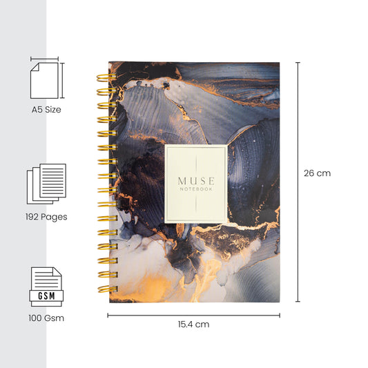 Scholar A5 Muse Wirebound Notebook (192 Pg)