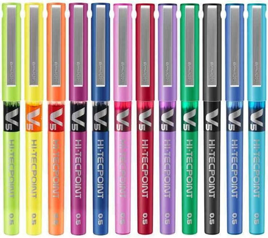 Pilot V5 Hi-Tecpoint Assorted (Set of 12)