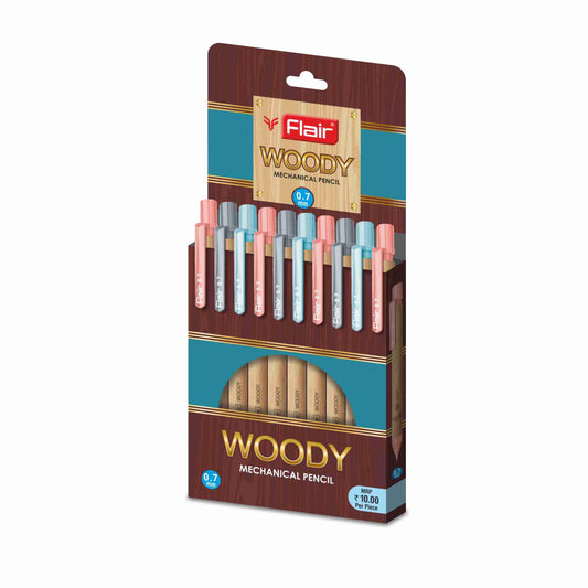 Flair WOODY 0.7mm Mechanical Pencil (Pack of 10)