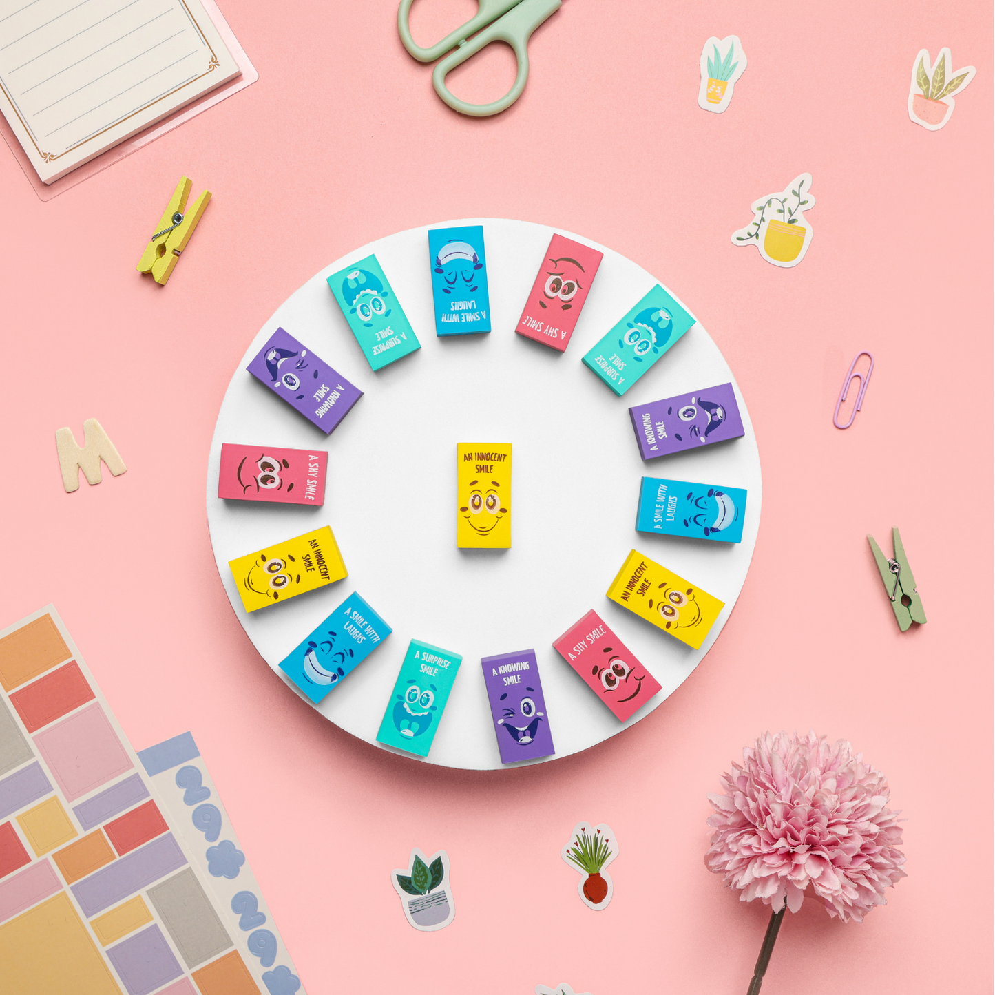 Natraj Smiley Eraser (Pack of 5)