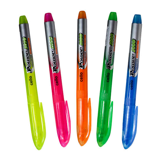 Cello POWER HIGHLIGHTER ASSORTED (Pack of 10)