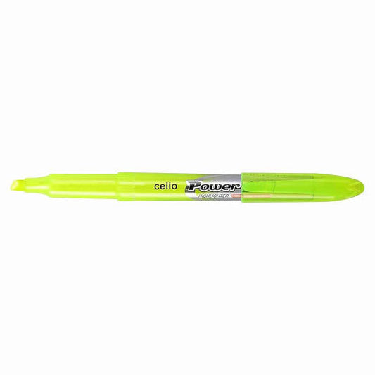 Cello POWER Highlighter YELLOW (Pack of 10)