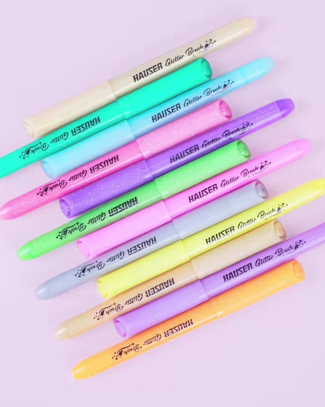 Hauser Artz GLITTER BRUSH PEN 12 Shades