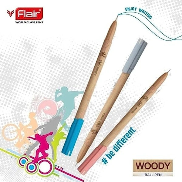 Flair WOODY Ball Pen (Pack of 10)