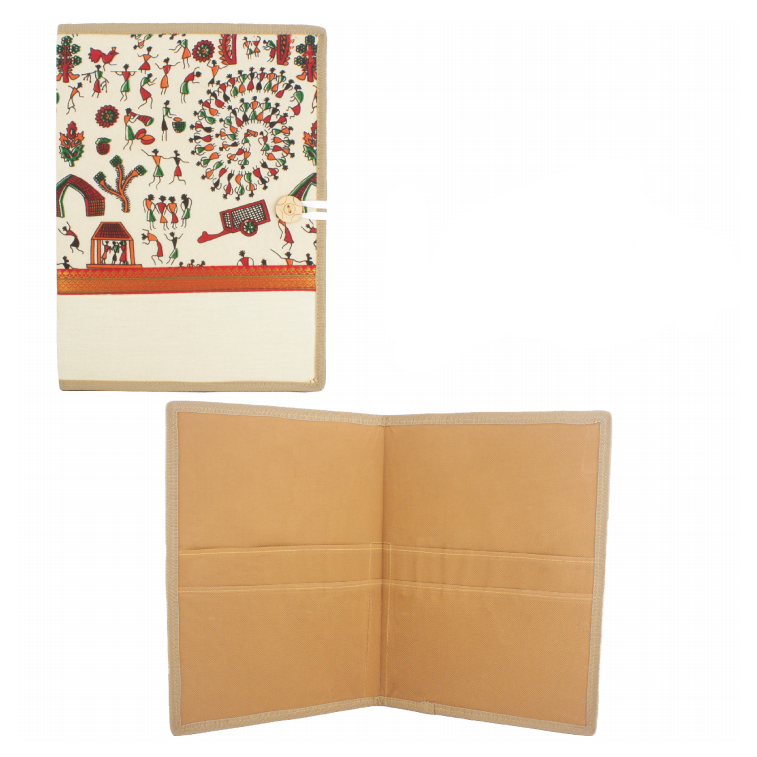 WARLI-INSPIRED Printed Jute Folder