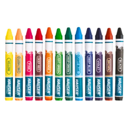 Hauser Artz WAX CRAYONS - 12 Shades