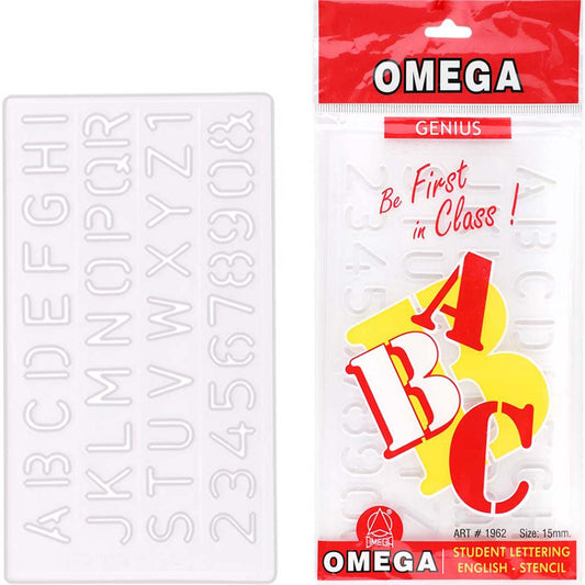 Omega Student Lettering Stencil 15mm