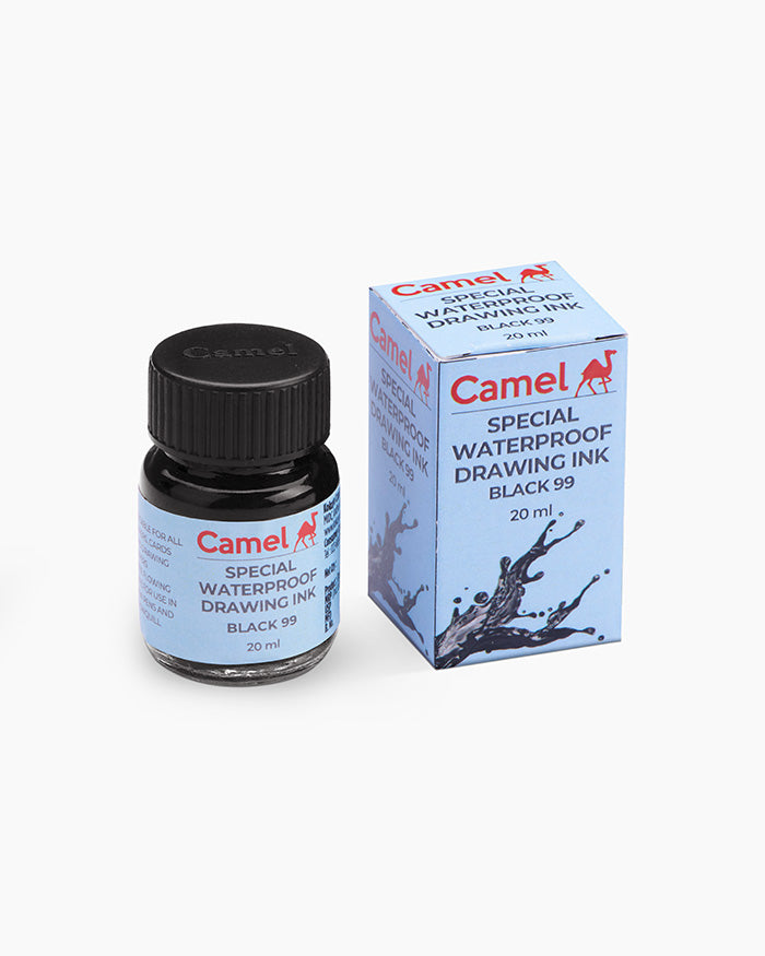 Camel Special Waterproof Ink 20ml - (Black-99)