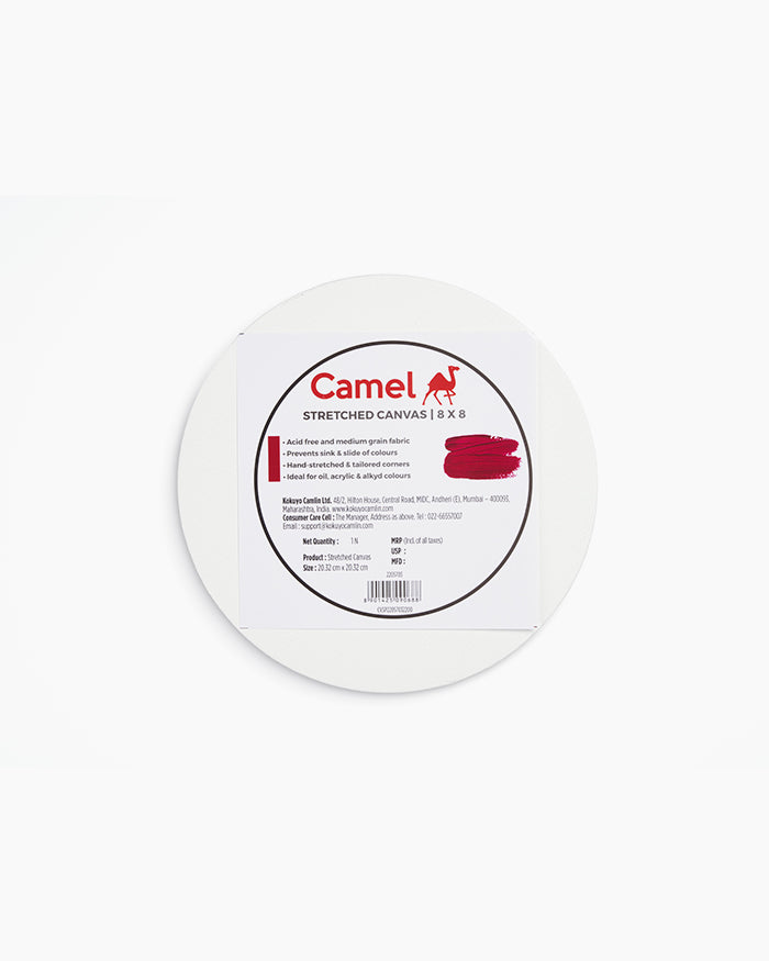 Camlin Circle Canvas Board 8"x 8" (Pack of 1)