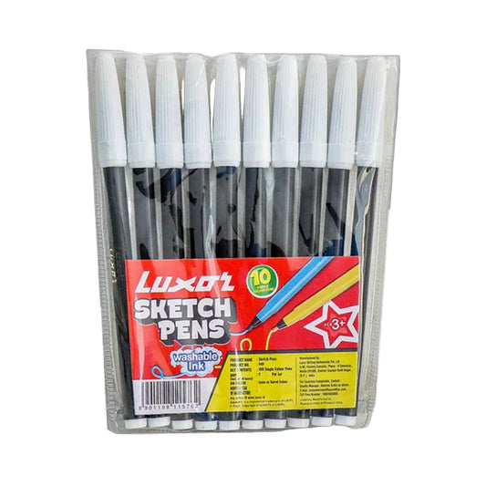 Luxor SKETCH PENS- Black/ Blue/ Red/ Green (Pack of 5)