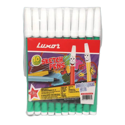 Luxor SKETCH PENS- Black/ Blue/ Red/ Green (Pack of 5)