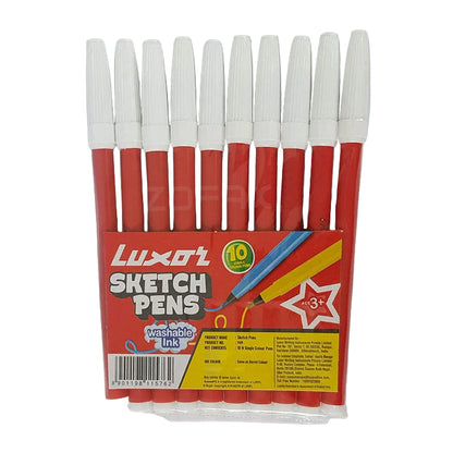 Luxor SKETCH PENS- Black/ Blue/ Red/ Green (Pack of 5)