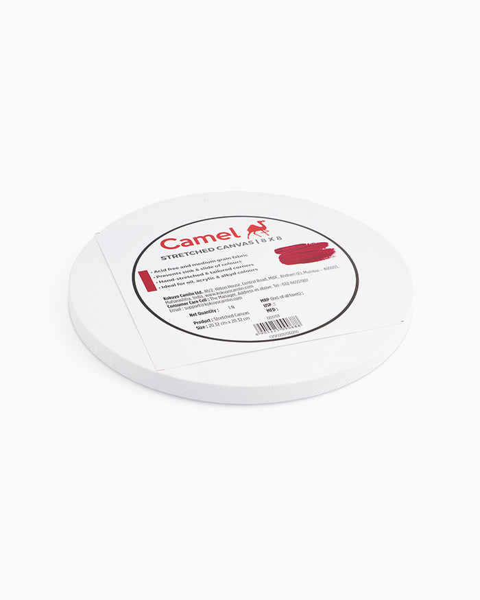 Camlin Circle Canvas Board 8"x 8" (Pack of 1)