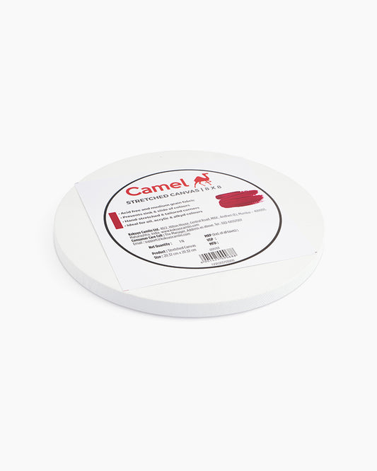 Camlin Circle Canvas Board 8"x 8" (Pack of 1)