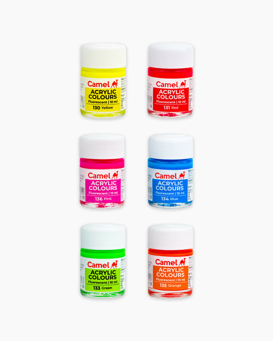 Camel FLUORESCENT Acrylic Colours (6 Shades)