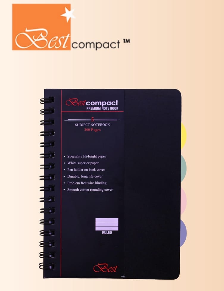 Best 5 Subject Notebook | A4 300 Pages