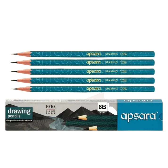 Apsara 6B Drawing Pencils (Pack of 10)