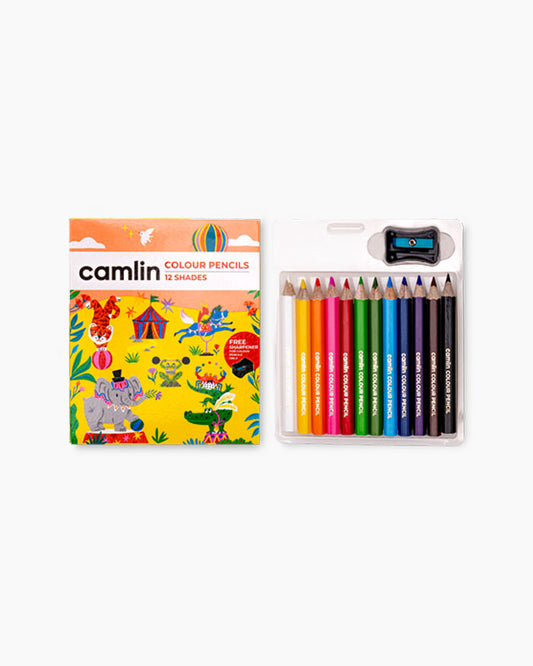 Camel HALF SIZE PENCIL COLOUR 12 Shades (Pack of 2)