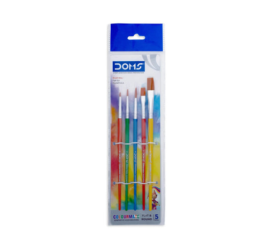 Doms COLOURMATE Brush (Set of 5) (Flat & Round)