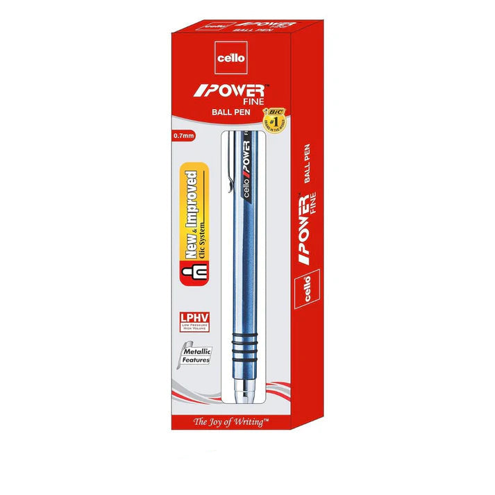 Cello POWER FINE Ball Pen- Blue