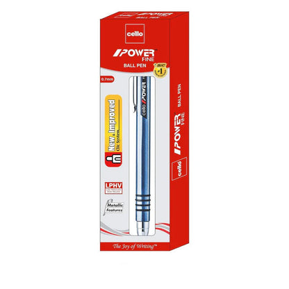 Cello POWER FINE Ball Pen- Blue