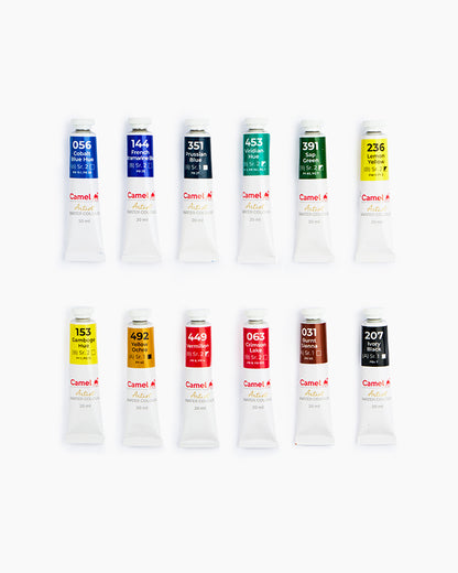 Camel Artist Water Colour Tube 20ml (12 Shades)