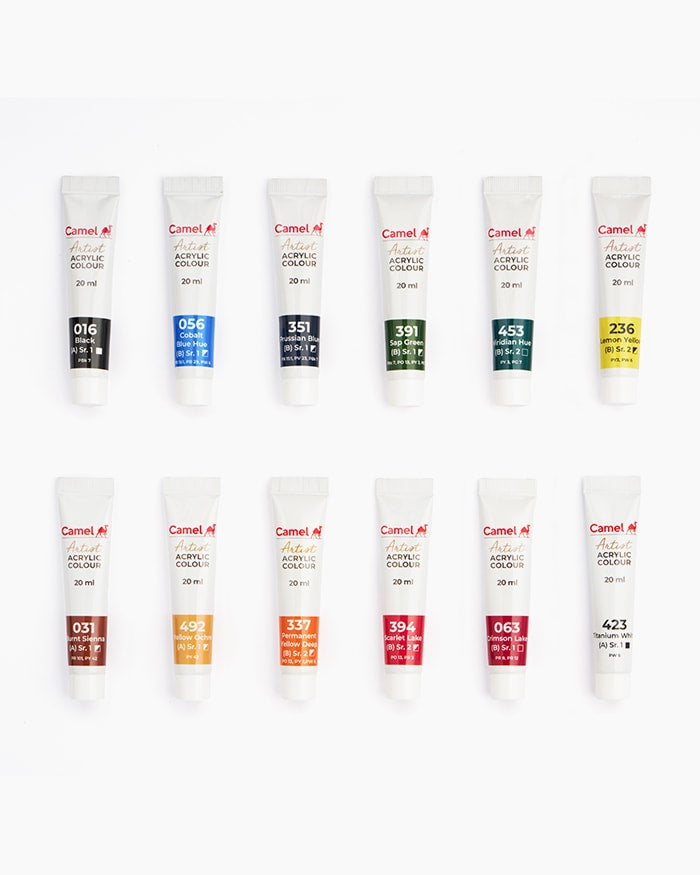 Camel Artist Acrylic Colour 20ml (14 Shades)