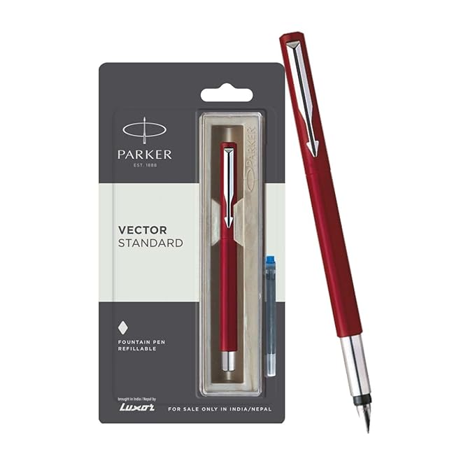Parker VECTOR STANDARD FOUNTAIN PEN WITH CHROME TRIM