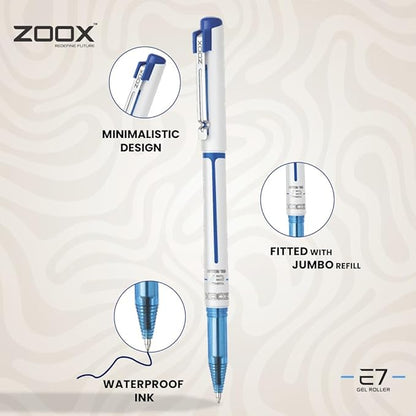Zoox E7 Roller Gel Pen- Blue